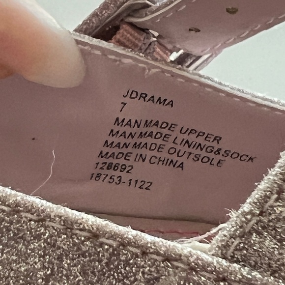 Steve Madden Size 7 Pink Glitter Block Heels Mary Jane JDrama - Picture 9 of 14